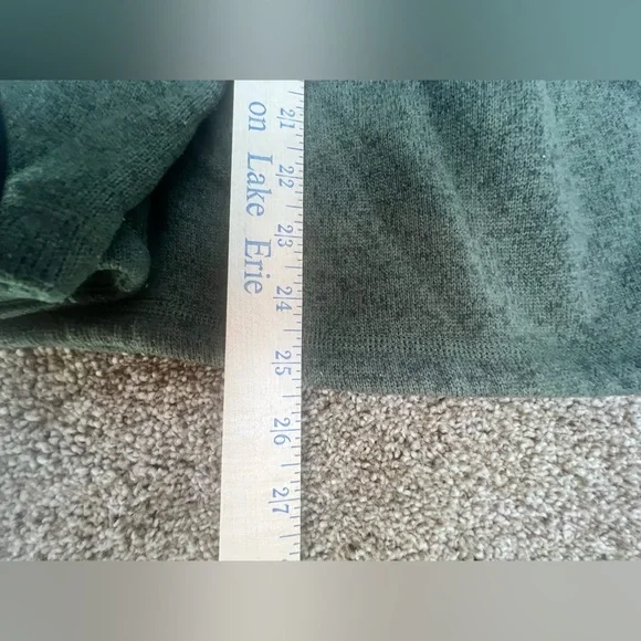 North Face Sweatshirt Mens Small Green Design 1/2 Zip Fleece Line E4 - Picture 7 of 8